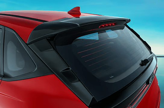 Hyundai i20 sporty tailgate spoiler with side wings